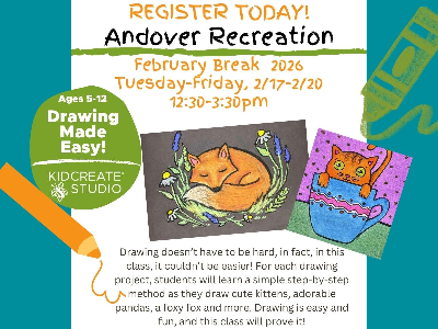 Andover Rec: Drawing Made Easy! (Grades K-5)